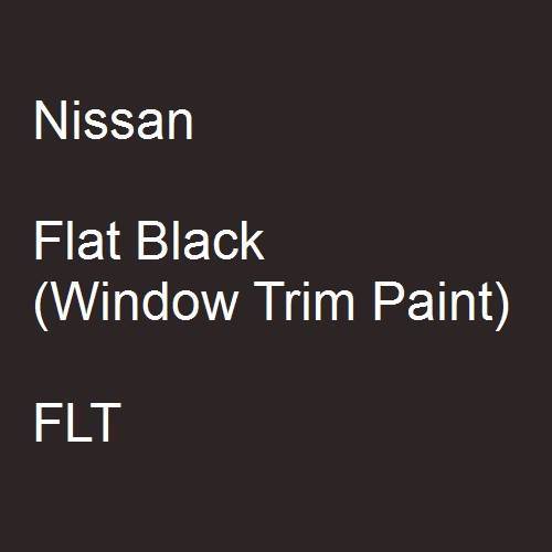 Nissan, Flat Black (Window Trim Paint), FLT.